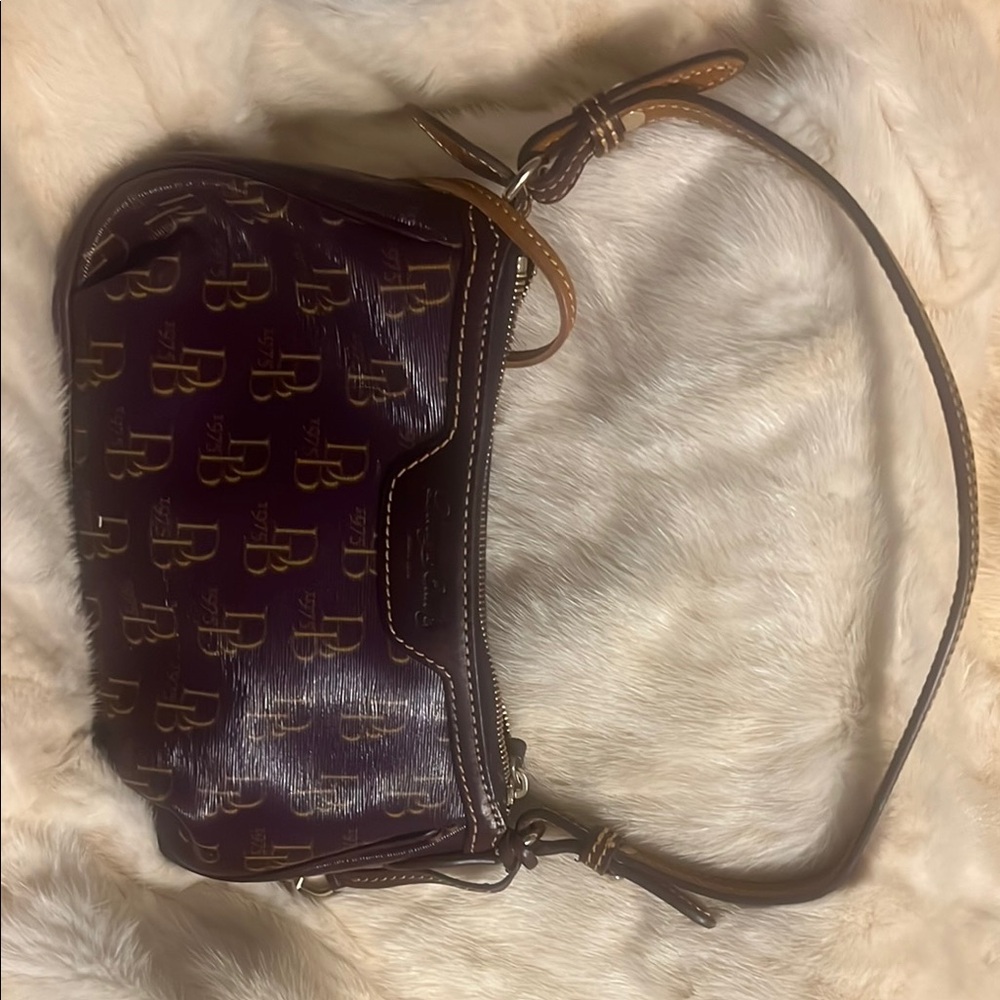 Dooney & Bourke Purple and Brown Women's Bag
